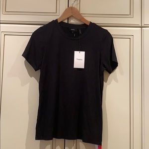 basic black theory crew tee